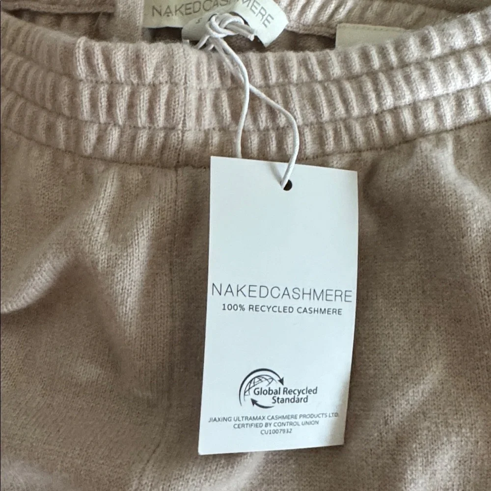 Naked Cashmere Sand 100% Cashmere Jogger Pants NWT Small Luxury Lounge $295 - Picture 3 of 6